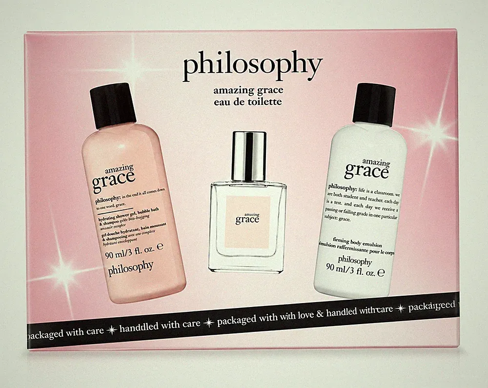 Philosophy Amazing Grace 3pc Gift Set Perfume Body Wash Lotion