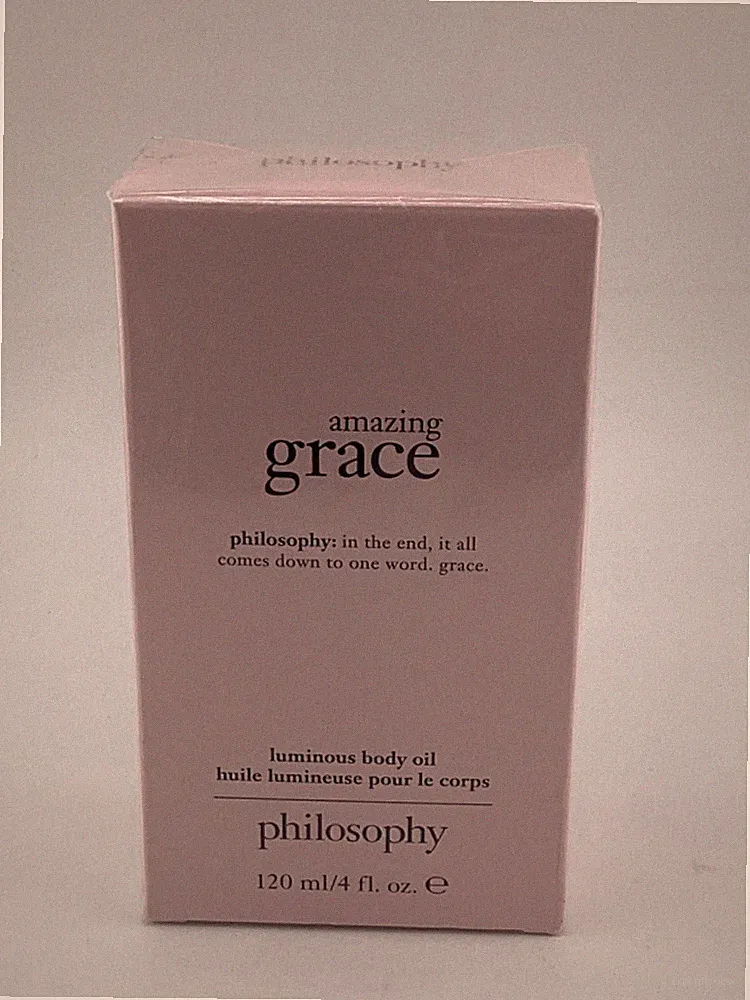 PHILOSOPHY - Amazing Grace - 4 oz Perfumed Luminous Body Oil - SHIMMER! Unsealed
