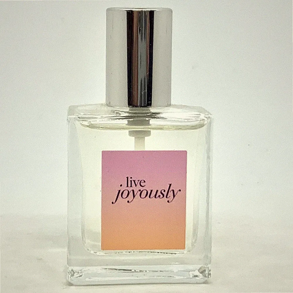 Philosophy LIVE JOYOUSLY Perfume Mini Spray Travel Purse Size 0.5 oz NWOB