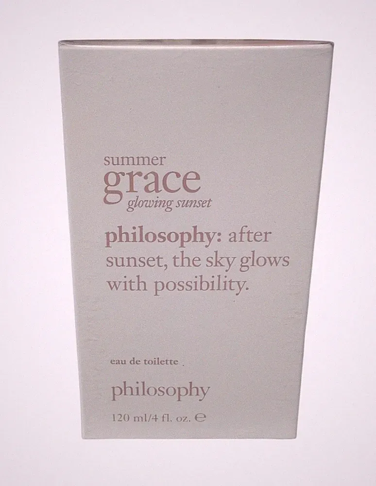 Philosophy Summer Grace Glowing Sunset Eau De Toilette Perfume Spray 4 oz Sealed